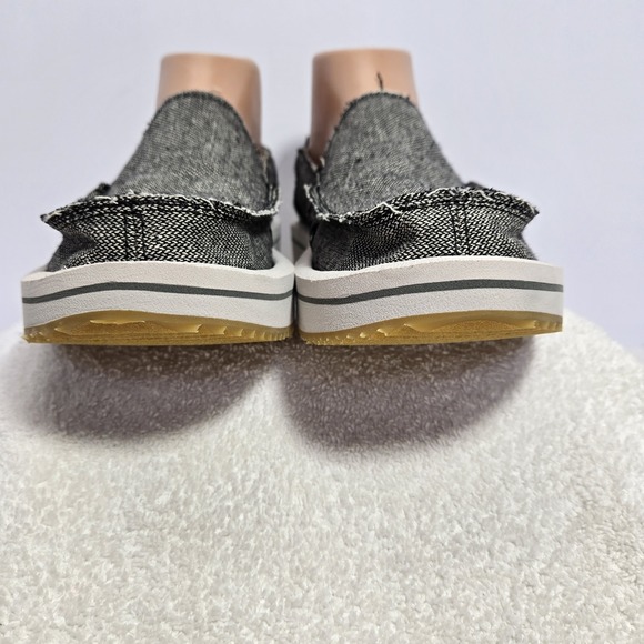Sanuk Womens Size 7 Donna Rocker Slip On Shoes 1107449 Black Hemp Walking - Picture 5 of 16